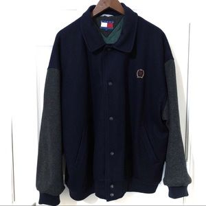 Vintage Tommy Hilfiger Wool Bomber Jacket Size L